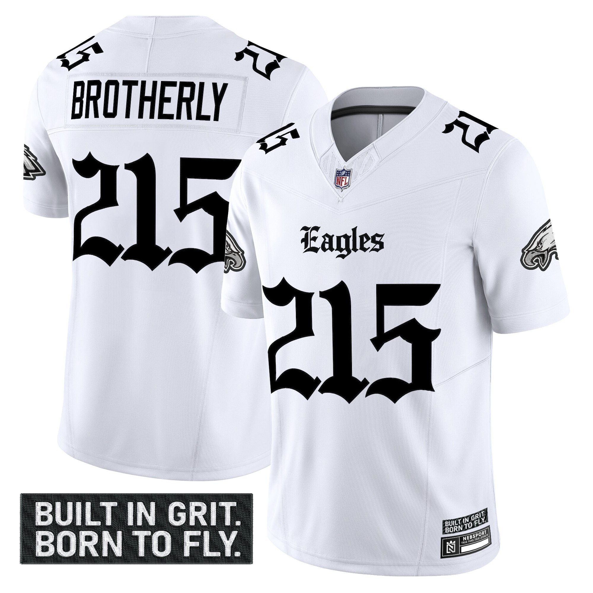 Men's Philadelphia Eagles 'Gothic Philly Edition' Vapor Limited Jersey V2 - All Stitched - Image 12