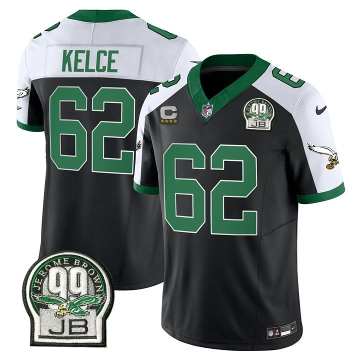 Men's Philadelphia Eagles Jerome Brown Patch Kelly Green Alternate Jersey V2 - All Stitched - Image 5