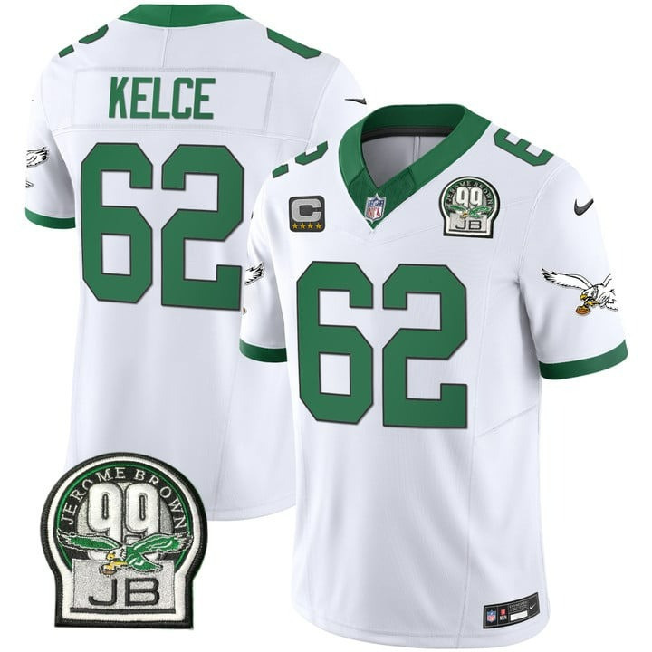 Men's Philadelphia Eagles Jerome Brown Patch Kelly Green Alternate Jersey V2 - All Stitched - Image 20