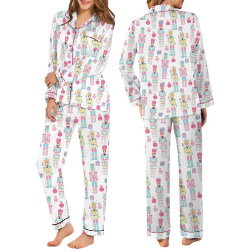 Pink Nutcracker Christmas Satin Pajama Set - Image 6