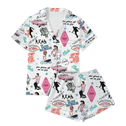 Elvis Presleyv Satin Pajamas Set For Women - Image 4