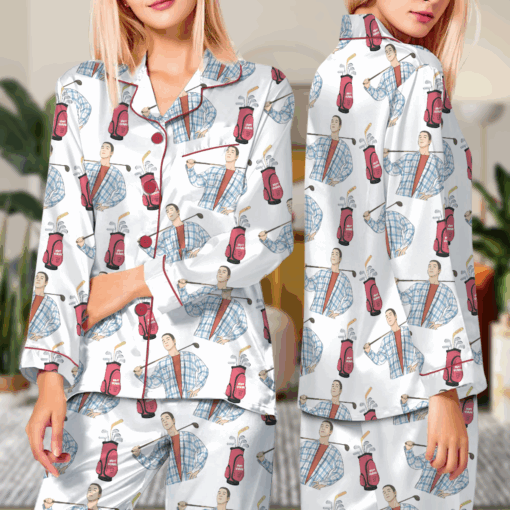 Happy Gilmore Satin Pajamas Set For Women - Image 5