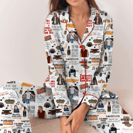 Morgan Wallen Satin Pajamas Set For Women - Image 7