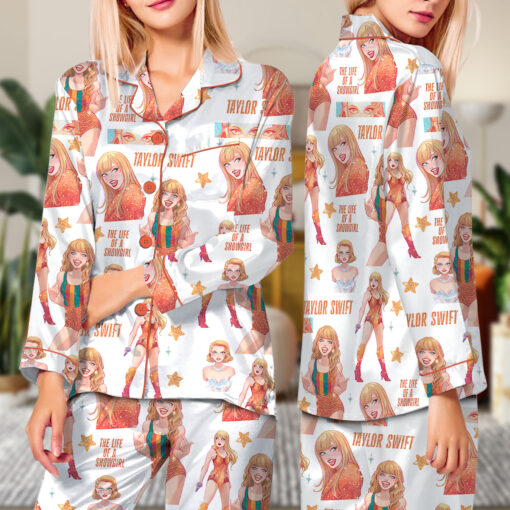 Tay Tay The Life Of A Show Girl Satin Pajamas Set - Image 7