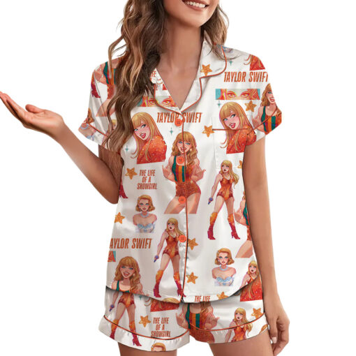 Tay Tay The Life Of A Show Girl Satin Pajamas Set - Image 4