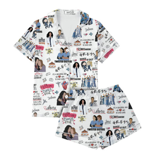 Grey's Anatomy Matching Satin Pajamas Set - Image 4