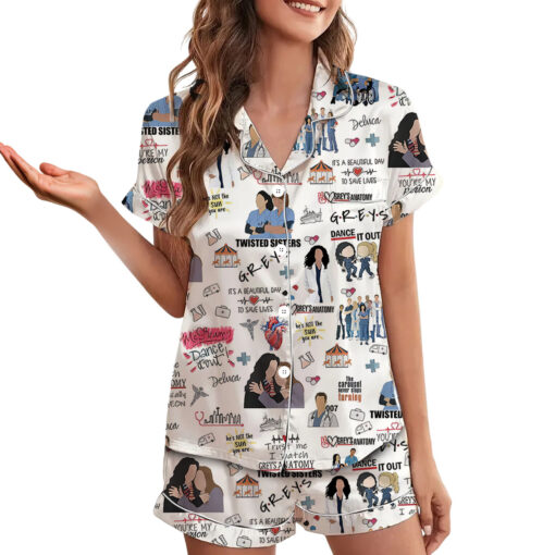 Grey's Anatomy Matching Satin Pajamas Set - Image 2