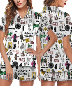 Dont Open Dead Inside Satin Pajamas Set