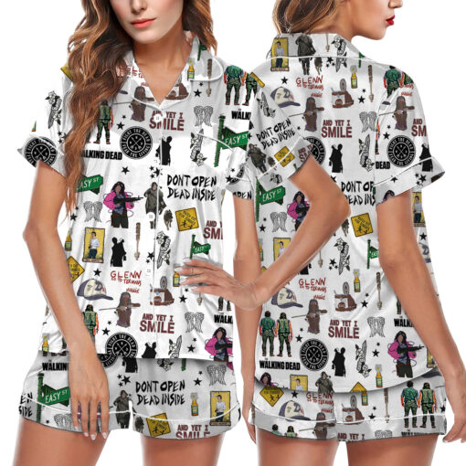 Dont Open Dead Inside Satin Pajamas Set - Image 6