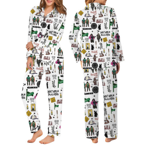 Dont Open Dead Inside Satin Pajamas Set - Image 4