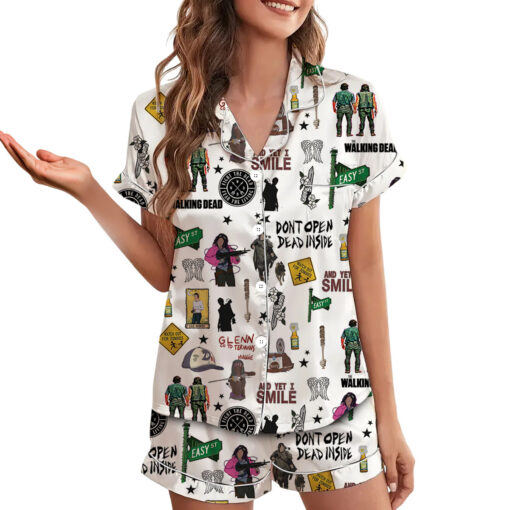 Dont Open Dead Inside Satin Pajamas Set - Image 2
