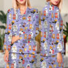 Cute Ghost Taco Bell Satin Pajamas Set