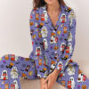 Cute Ghost Taco Bell Satin Pajamas Set