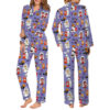 Cute Ghost Taco Bell Satin Pajamas Set