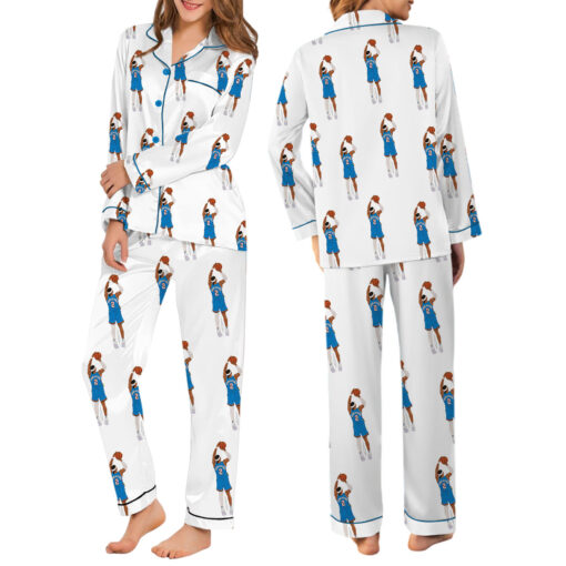 Women's Shai Gilgeous-Alexander Jumper Oklahoma City Satin Pajama Set - Image 5