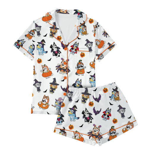 Bluey Halloween Satin Pajamas Set For Women - Image 3