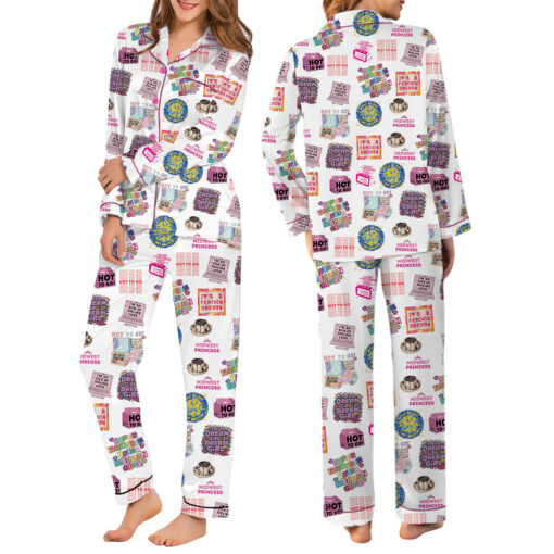 Chappell Roan Satin Pajamas Set For Women - Image 5