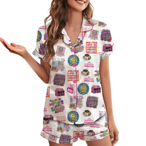 Chappell Roan Satin Pajamas Set For Women - Image 2