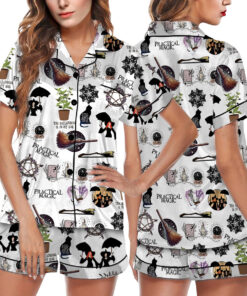 Practical Magic Witches Silky Satin Pajama Set For Women