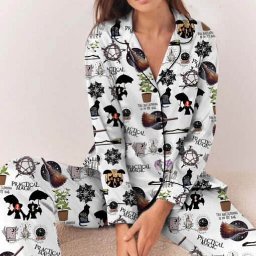 Practical Magic Witches Silky Satin Pajama Set For Women - Image 7