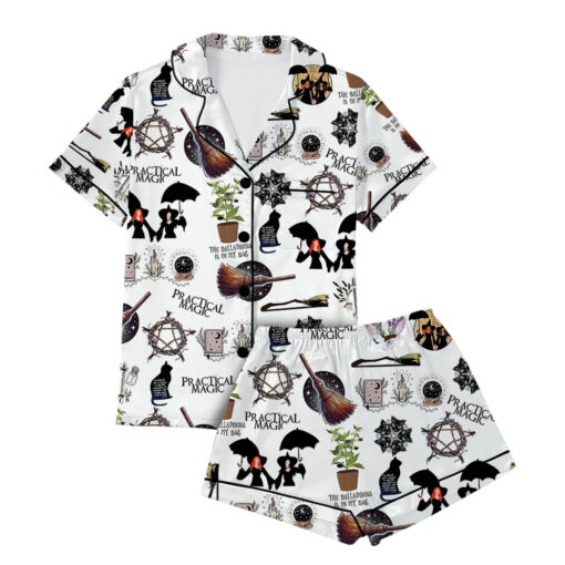 Practical Magic Witches Silky Satin Pajama Set For Women - Image 4