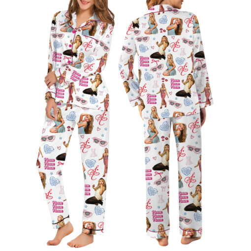 Sabrina Carpenter Satin Pajamas Set For Women - Image 5