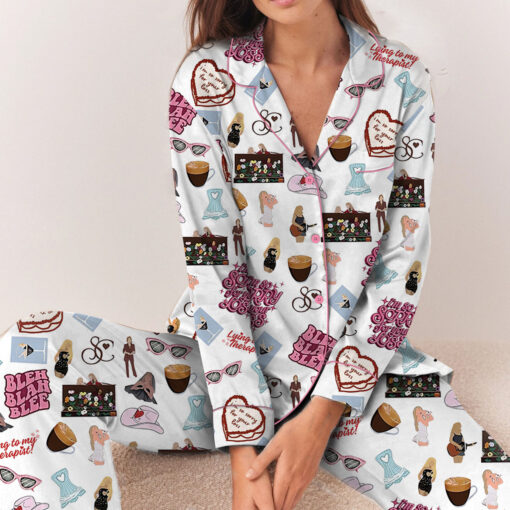 Sabrina Carpenter Satin Pajamas Set For Women - Image 7