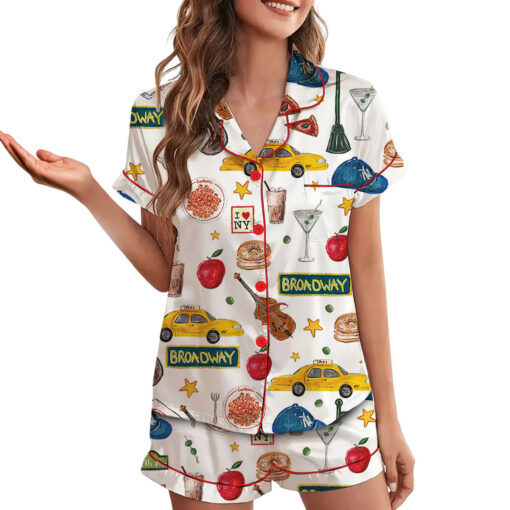 New York Travel Satin Pajama Set For Women - Image 3