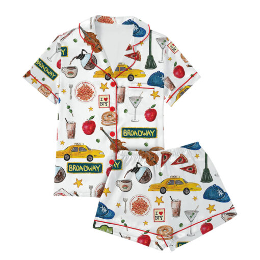 New York Travel Satin Pajama Set For Women - Image 4