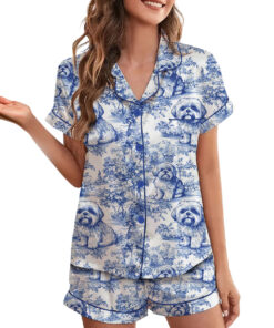 Alternative view of Shih Tzu Silky Satin Pajama Set For Women