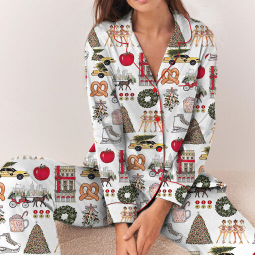 Christmas In New York Satin Christmas Pajamas - Image 5