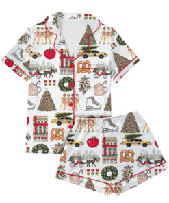 Alternative view of Christmas In New York Satin Christmas Pajamas