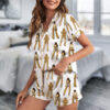 DC3 Vegas Beyonce Print Cowboy Carter Tour Satin Pajamas Set