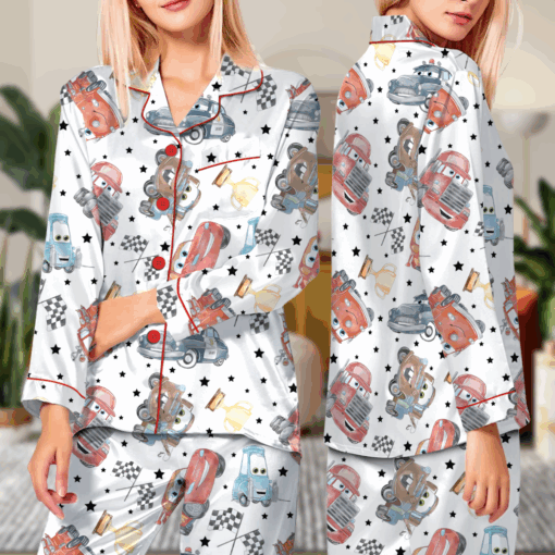 Lightning McQueen Tow Mater Satin Pajamas Set