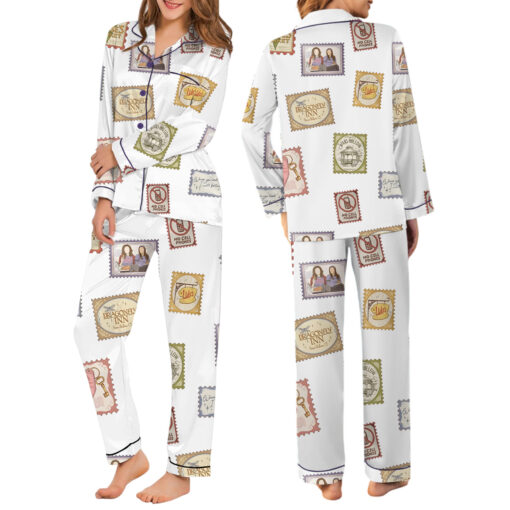 Emily Henry Books Stamp Satin Pajama Set - Image 6