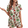 Christmas Labubu Satin Pajamas Set For Women