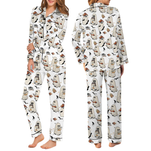 Ghost Reading Acotar Book Satin Pajamas Set - Image 6