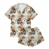 Halloween Labubu Satin Pajamas Set For Women