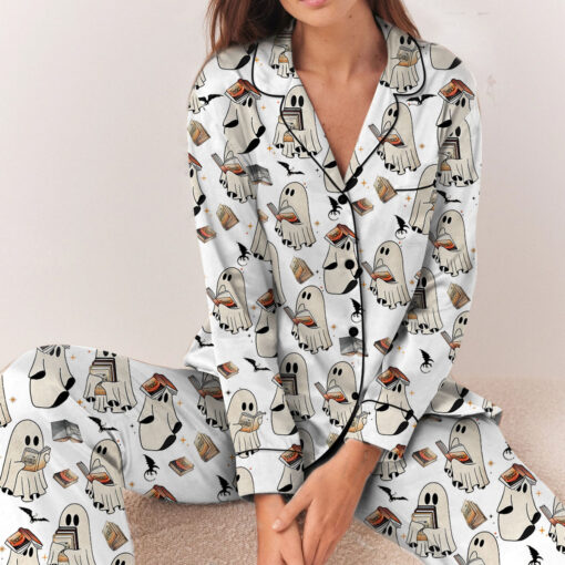 Ghost Reading Acotar Book Satin Pajamas Set - Image 5