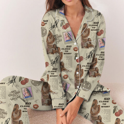 Tate Mcrae Satin Pajamas Set, Tate Mcrae Tour 2025, Tate McRae Think Later World Tour 2025 Satin Pajamas Set - Image 5