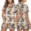 Halloween Labubu Satin Pajamas Set For Women