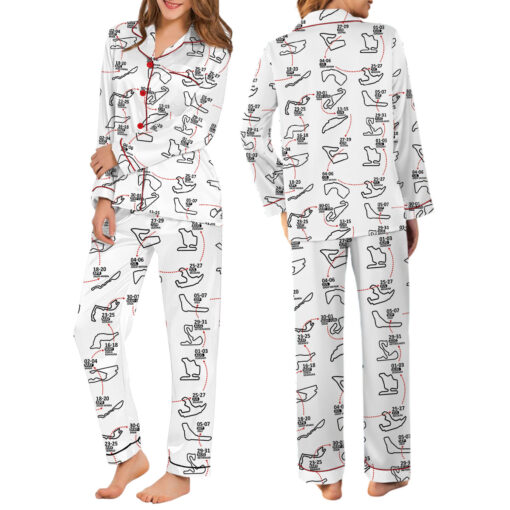 Formula One Racing F1 Satin Pajamas Set For Women - Image 6