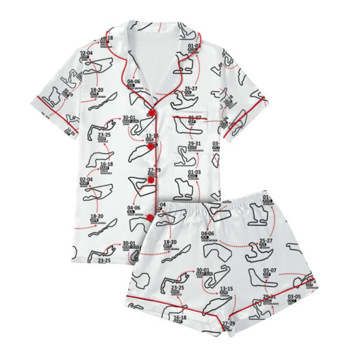 Formula One Racing F1 Satin Pajamas Set For Women - Image 3