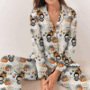 Halloween Labubu Satin Pajamas Set For Women