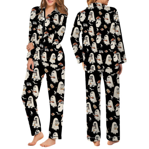 Ghost Reading Acotar Book Satin Pajamas Set - Image 13