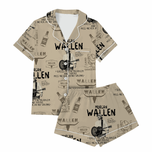 Morgan Wallen "I'm The Problem" Tour 2025 Concert Satin Pajamas Set - Image 2