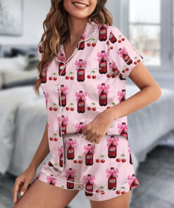 Alternative view of Dr Pepper Coquette With Cherries Satin Pajamas Set