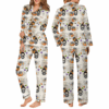 Halloween Labubu Satin Pajamas Set For Women