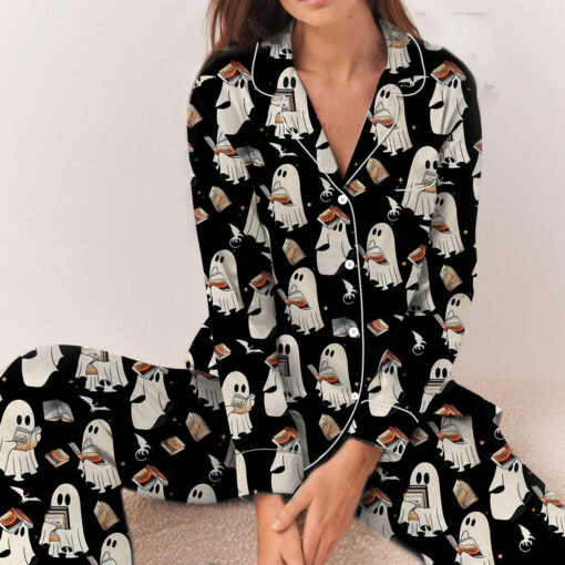 Ghost Reading Acotar Book Satin Pajamas Set - Image 12