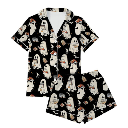 Ghost Reading Acotar Book Satin Pajamas Set - Image 9